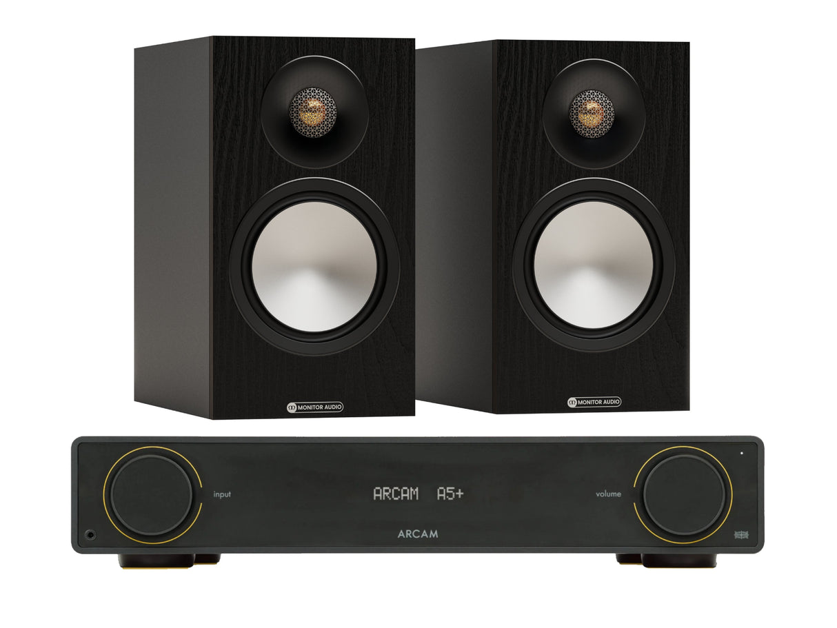 Arcam A5+ with Monitor Audio Bronze 50 7G Bookshelf Speakers