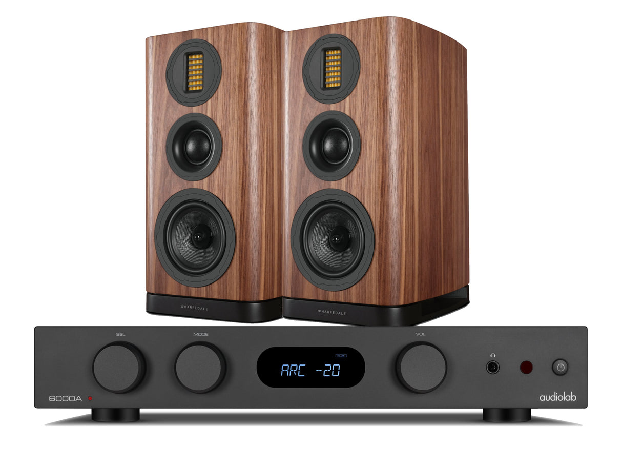 Audiolab 6000A Mkii with Wharfedale EVO 5.2 Bookshelf Speakers