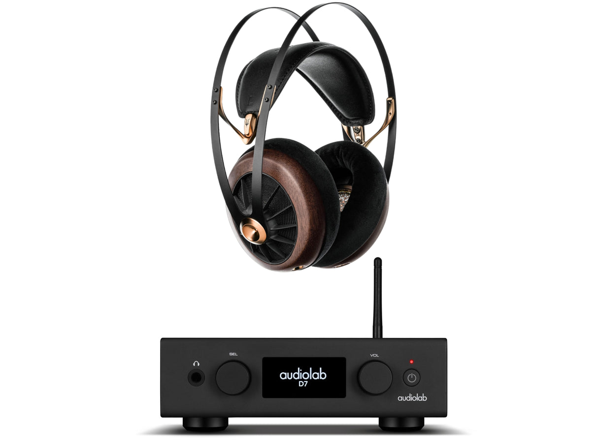 Audiolab D7 DAC Headphone Amplifier with Meze 109 Pro Open-Back Headphones