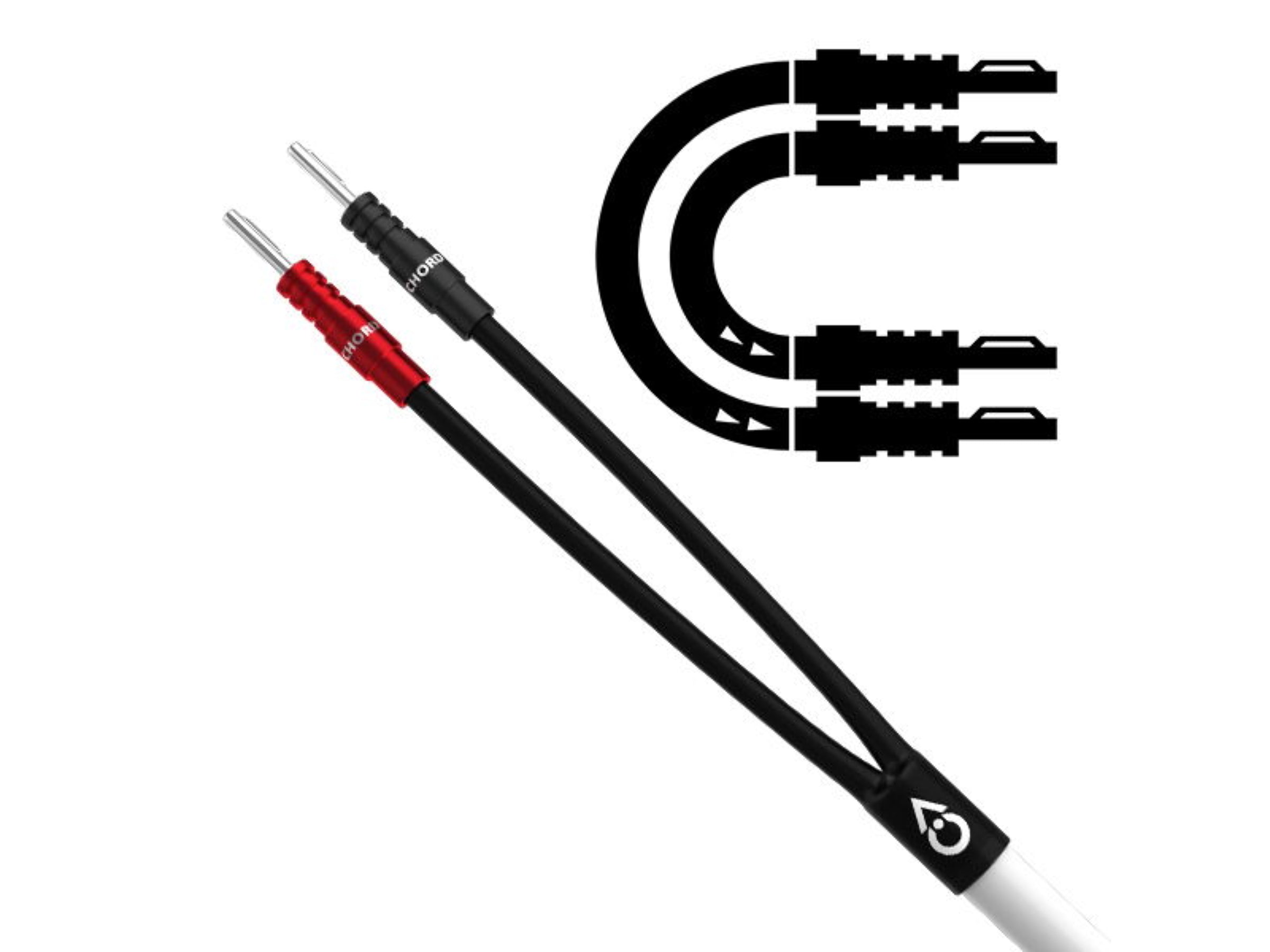 Chord C-ScreenX Speaker Cable - Terminated Pair (Banana to Banana)