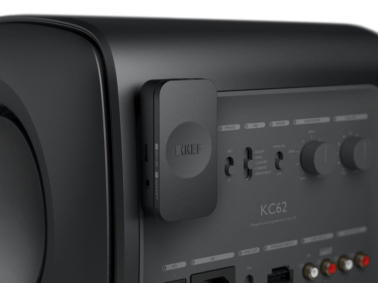 KEF XIO Soundbar with KEF KC62 Subwoofer & KW2 RX Receiver