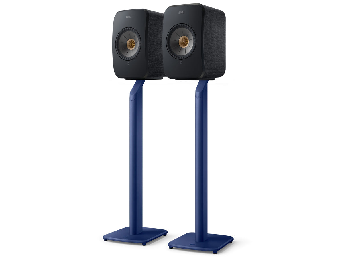 KEF LSX II Wireless Speakers with KEF S1 Floor Stands