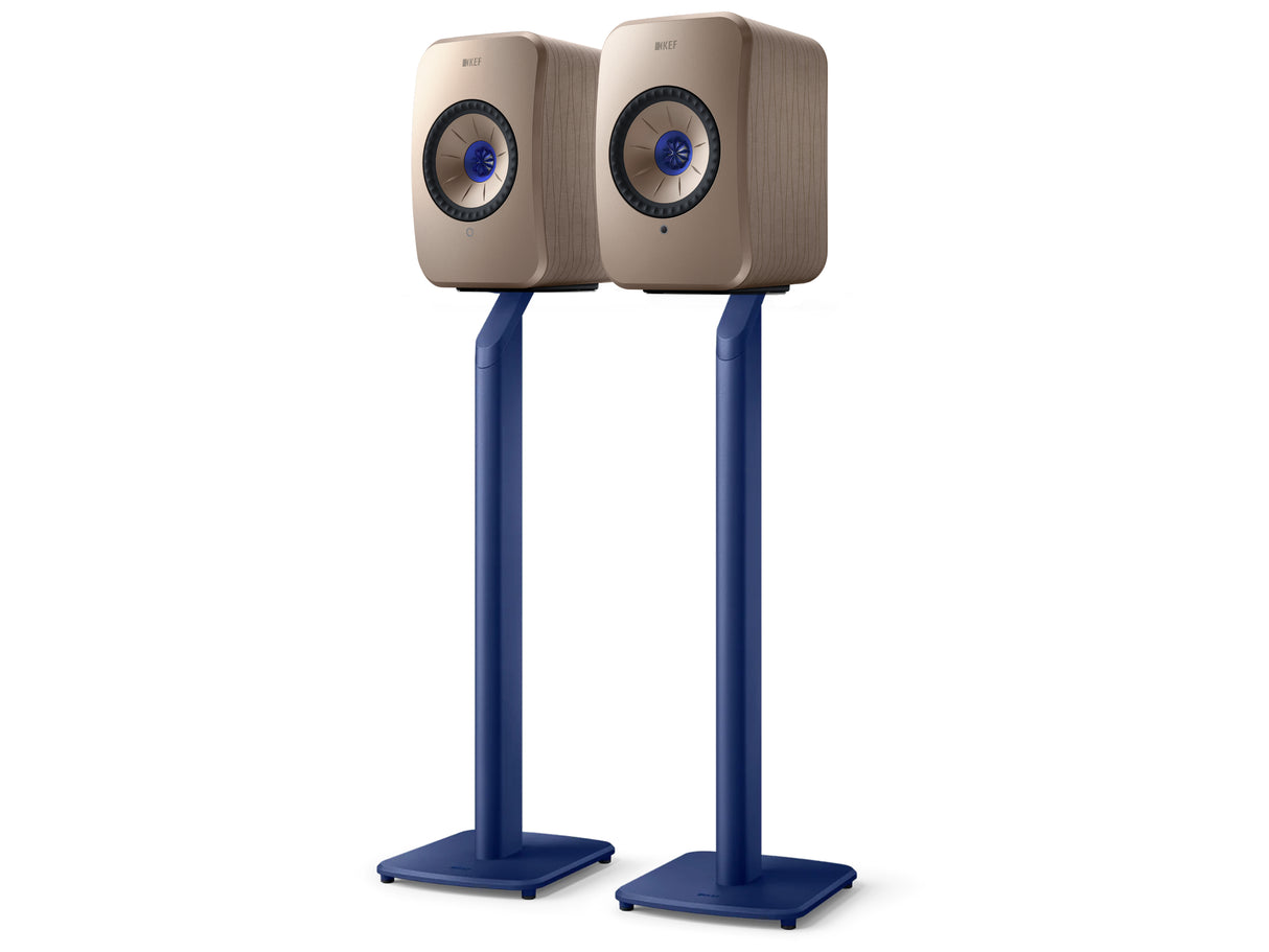 KEF LSX II Wireless Speakers with KEF S1 Floor Stands