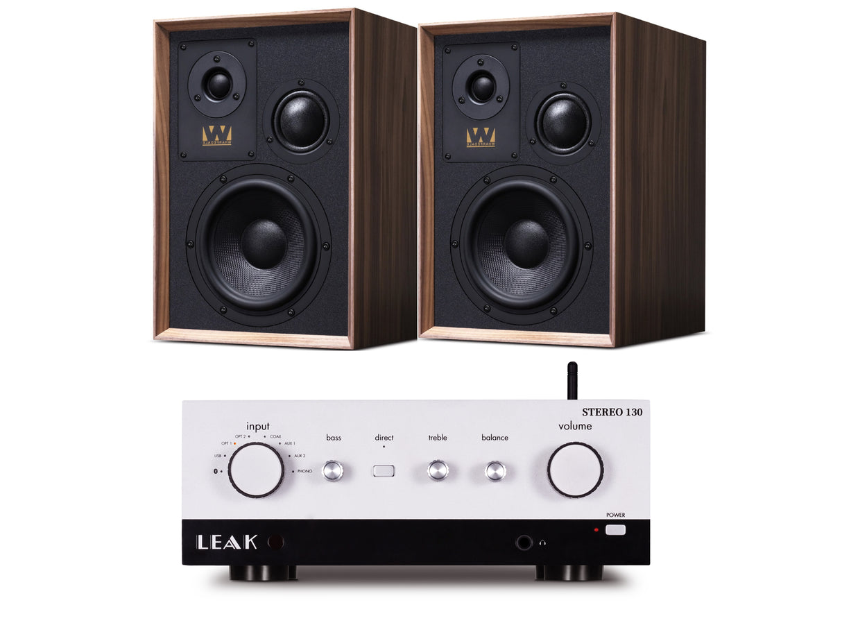 Leak Stereo 130 with Wharfedale Super Denton Bookshelf Speakers