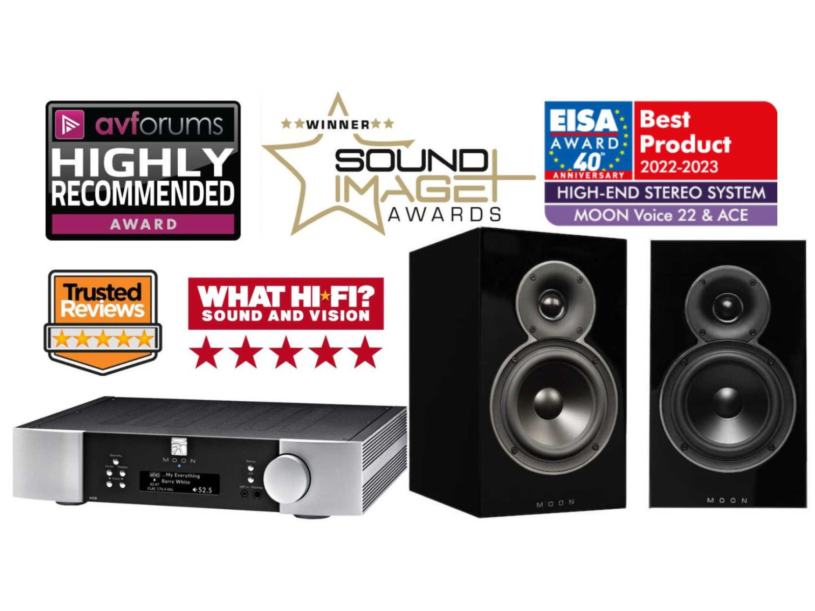 MOON ACE + MOON Voice 22 Streaming System + Speakers (Ex demonstration)