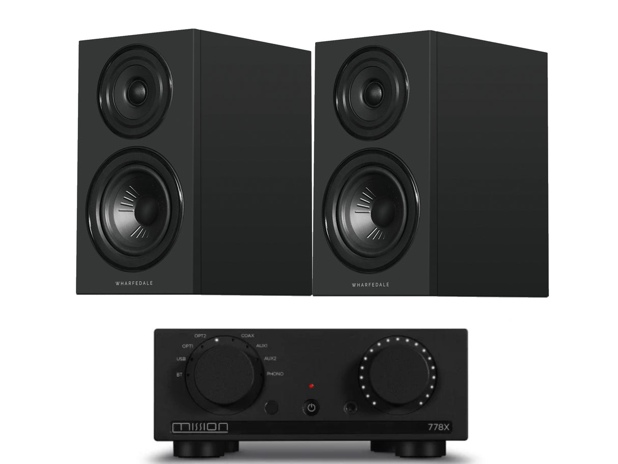 Mission 778X with Wharfedale Diamond 12.1i Bookshelf Speakers