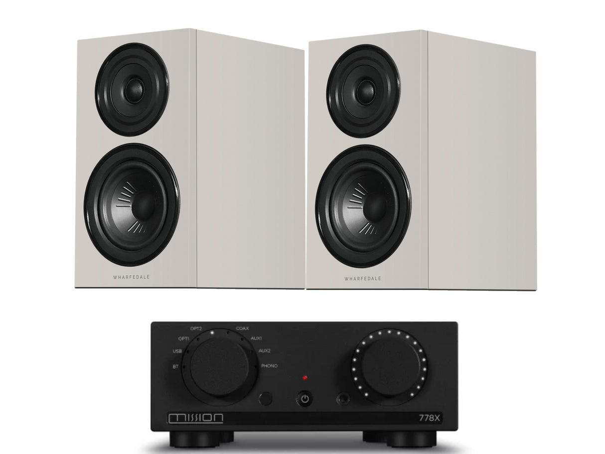 Mission 778X with Wharfedale Diamond 12.1i Bookshelf Speakers