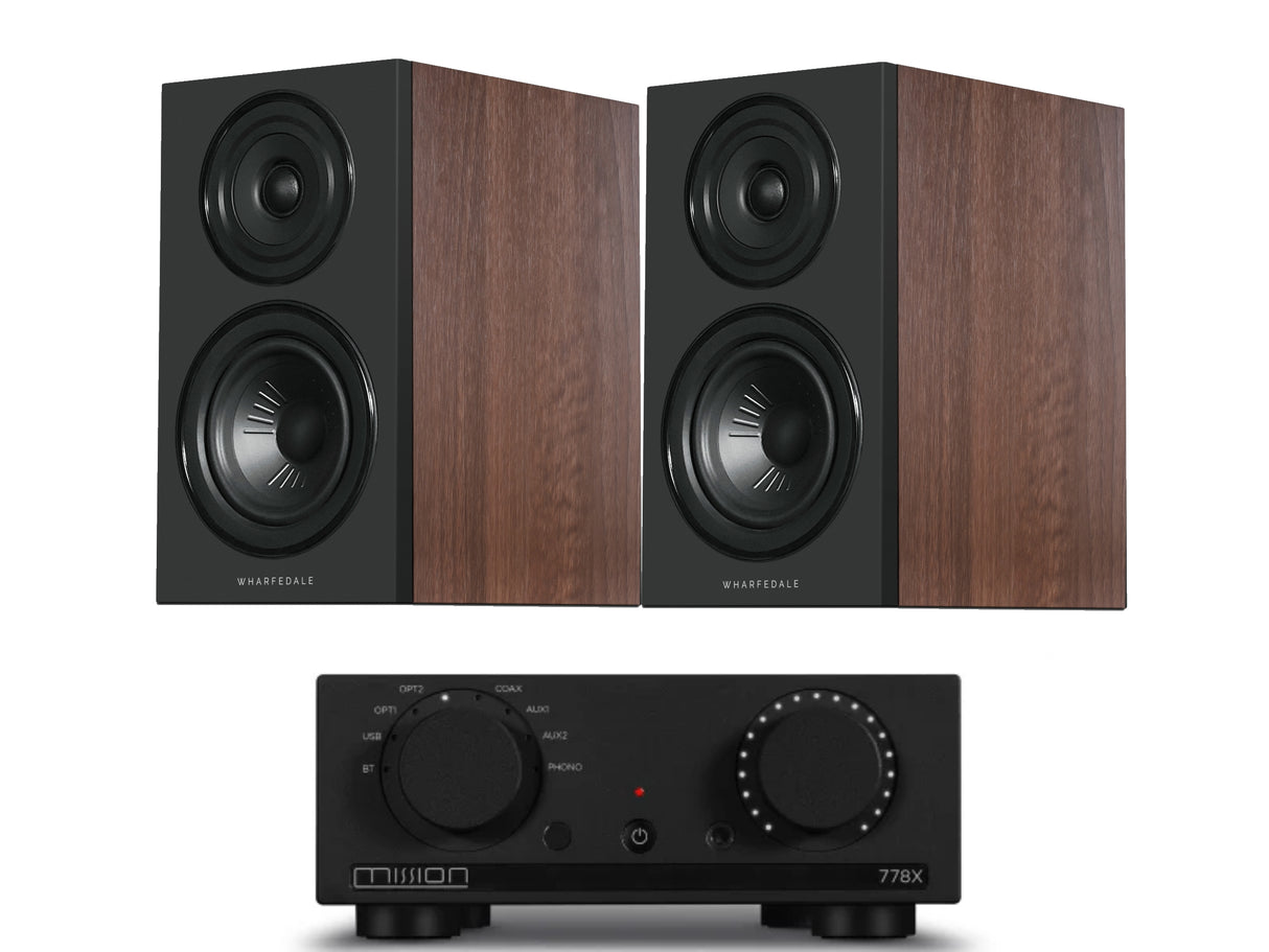 Mission 778X with Wharfedale Diamond 12.1i Bookshelf Speakers