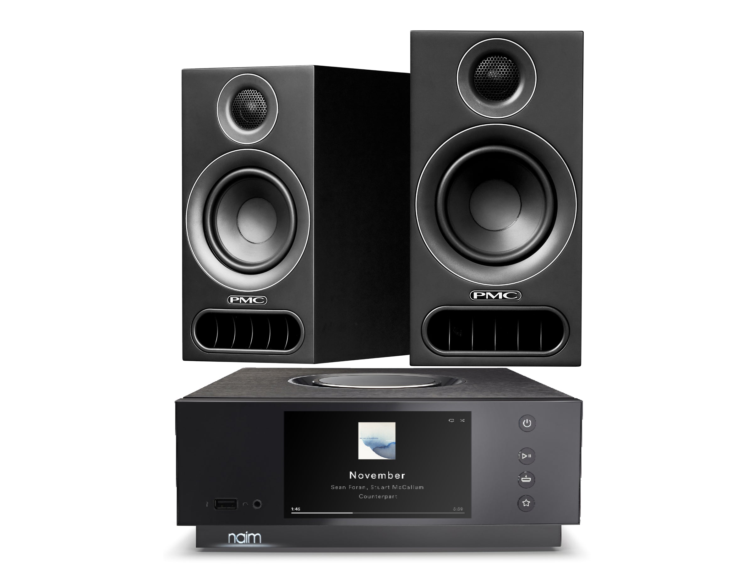 Naim Uniti Atom HDMI with PMC Prodigy1 Bookshelf Speakers