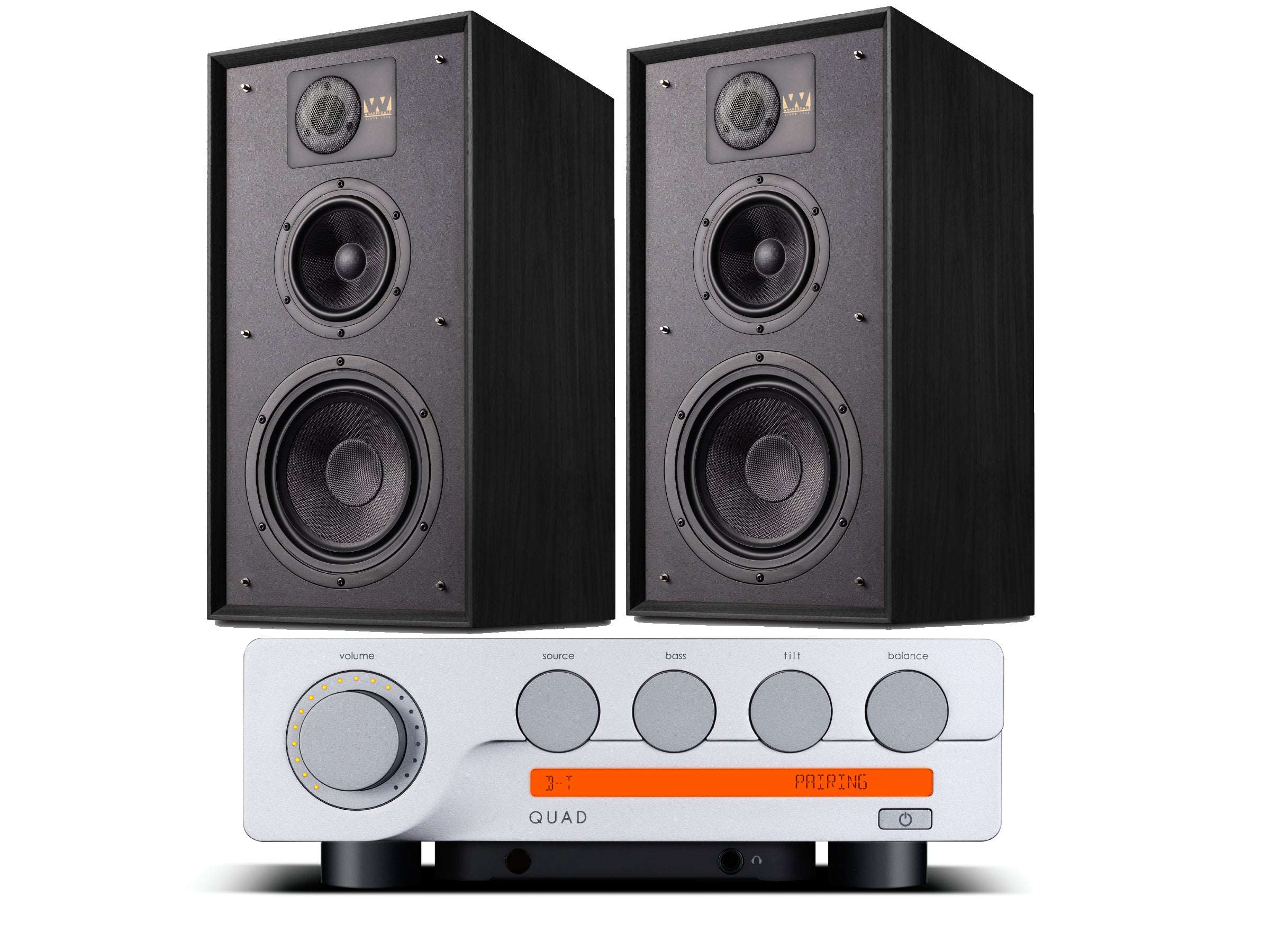 Quad 3 + Wharfedale Linton Speakers