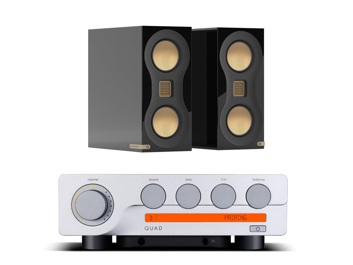 Quad 3 with Monitor Audio Studio 89 Speakers