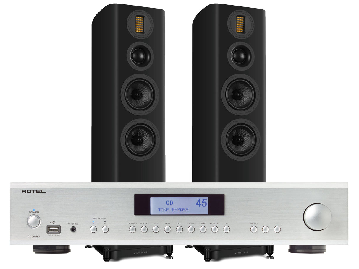 Rotel A12MkII with Wharfedale EVO 5.4 Floorstanding Speakers