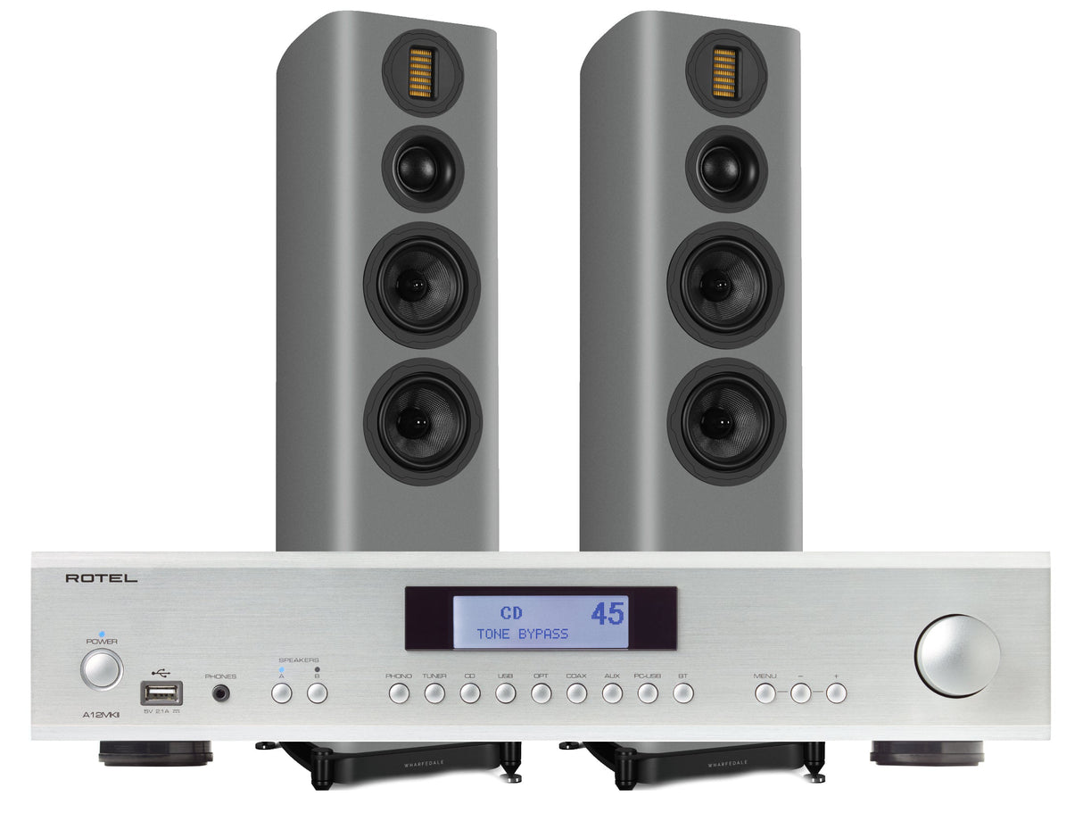 Rotel A12MkII with Wharfedale EVO 5.4 Floorstanding Speakers