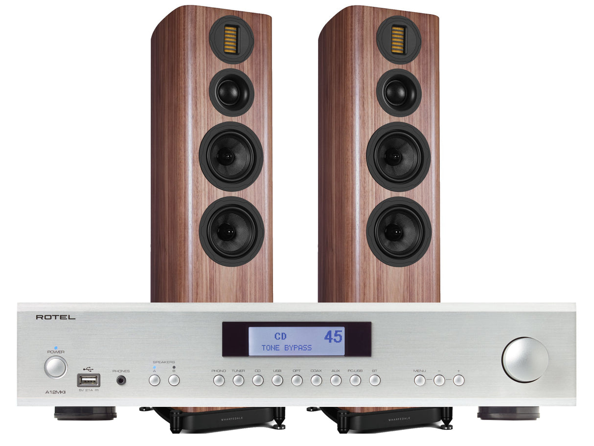 Rotel A12MkII with Wharfedale EVO 5.4 Floorstanding Speakers