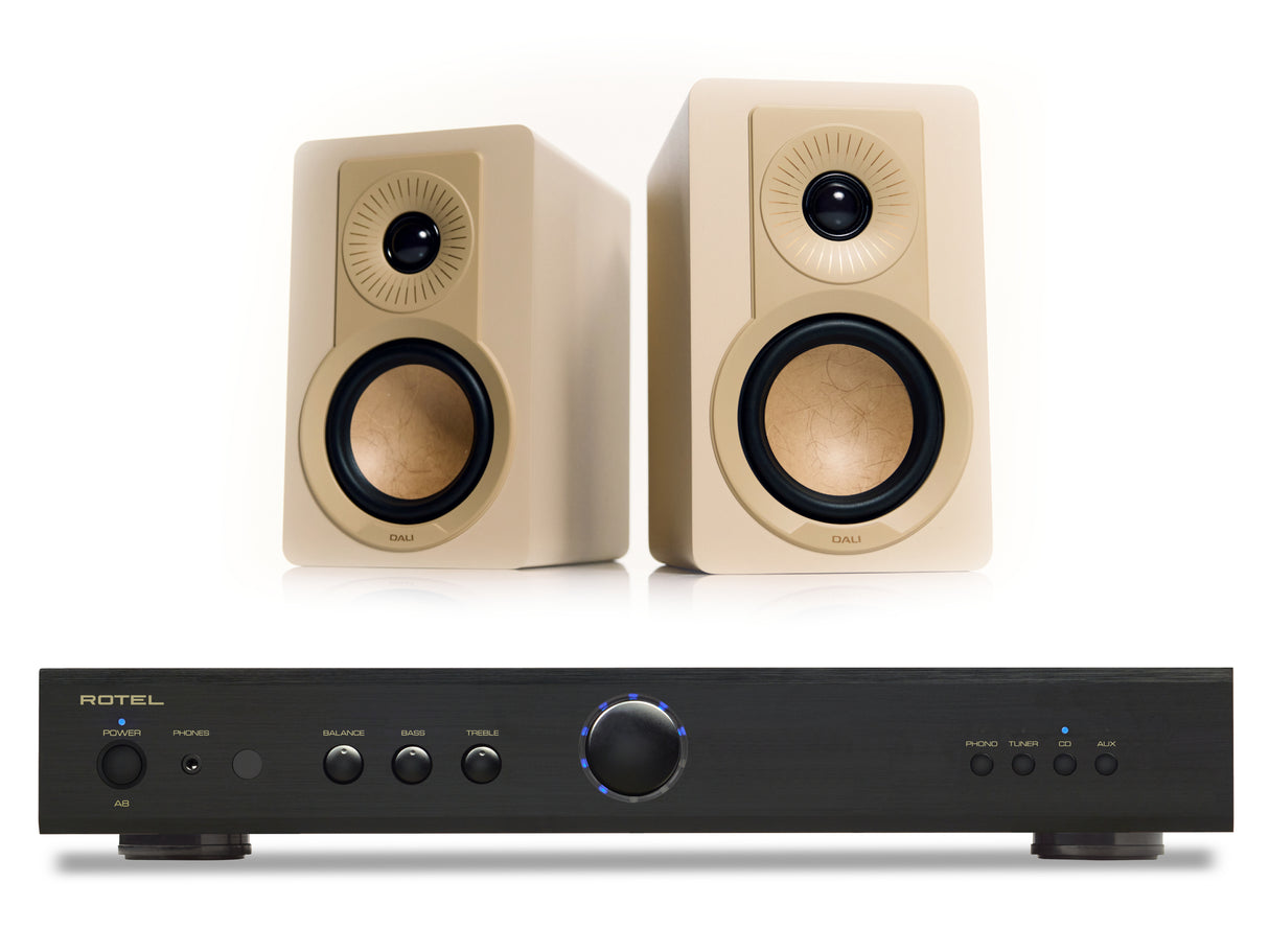 Rotel A8 with DALI Kupid Bookshelf Speakers