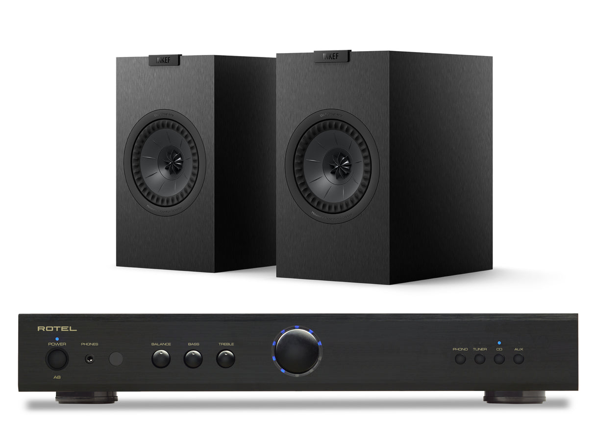 Rotel A8 with KEF Q1 META Bookshelf Speakers