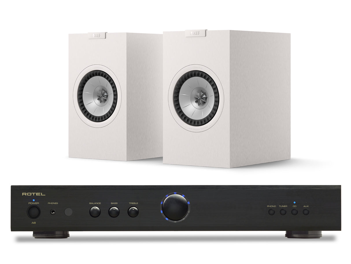 Rotel A8 with KEF Q1 META Bookshelf Speakers