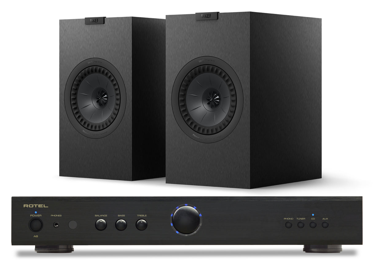 Rotel A8 with KEF Q3 META Bookshelf Speakers
