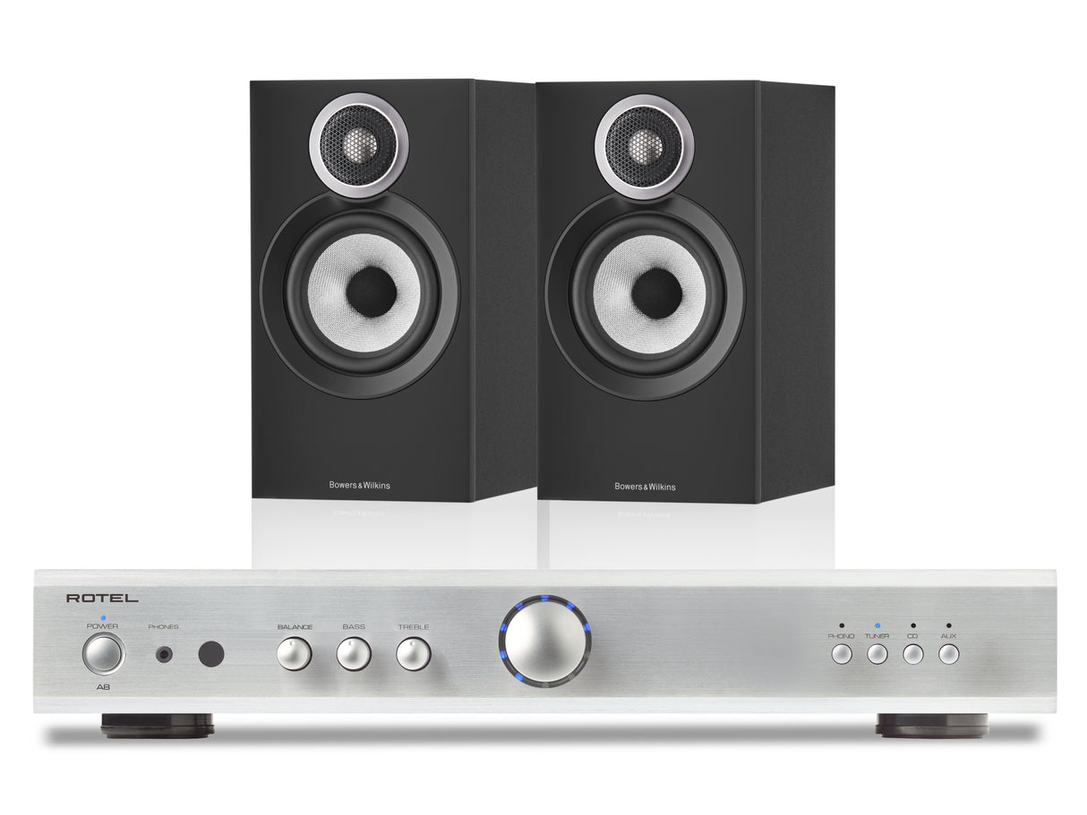 Rotel A8 with Bowers & Wilkins 607 S3 Bookshelf Speakers