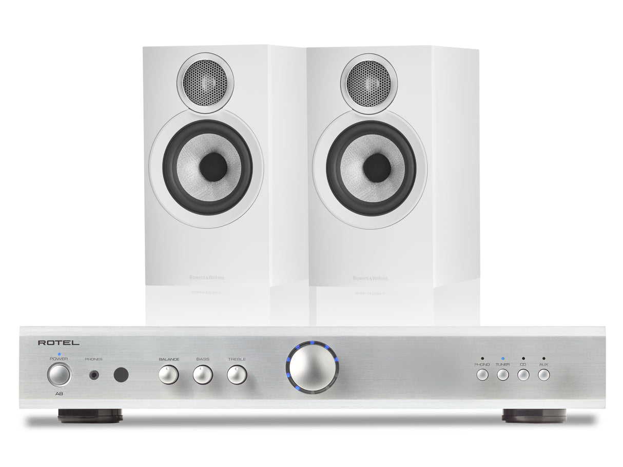 Rotel A8 with Bowers & Wilkins 607 S3 Bookshelf Speakers