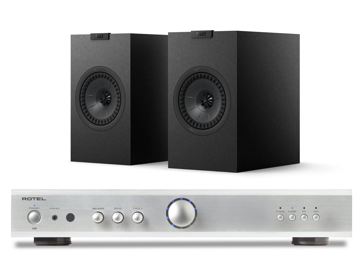 Rotel A8 with KEF Q1 META Bookshelf Speakers