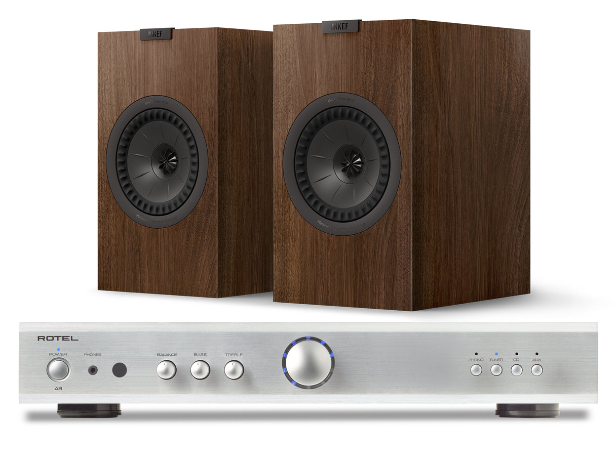 Rotel A8 with KEF Q3 META Bookshelf Speakers