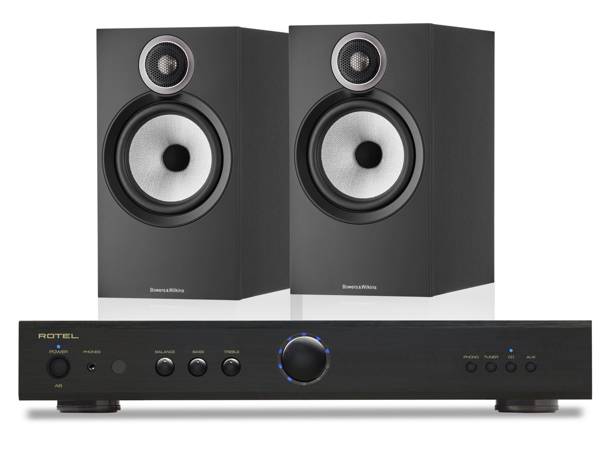 Rotel A8 with Bowers & Wilkins 606 S3 Bookshelf Speakers