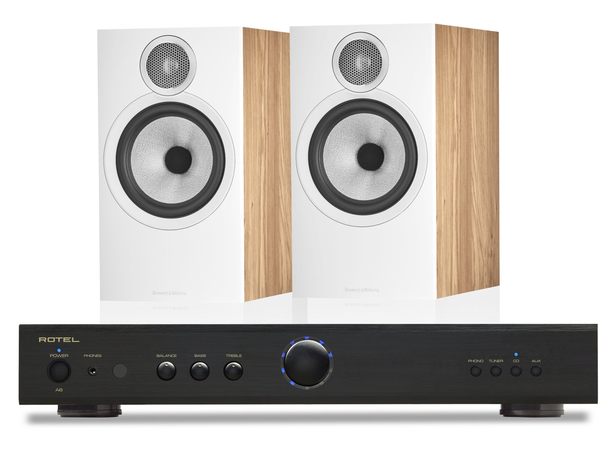 Rotel A8 with Bowers & Wilkins 606 S3 Bookshelf Speakers
