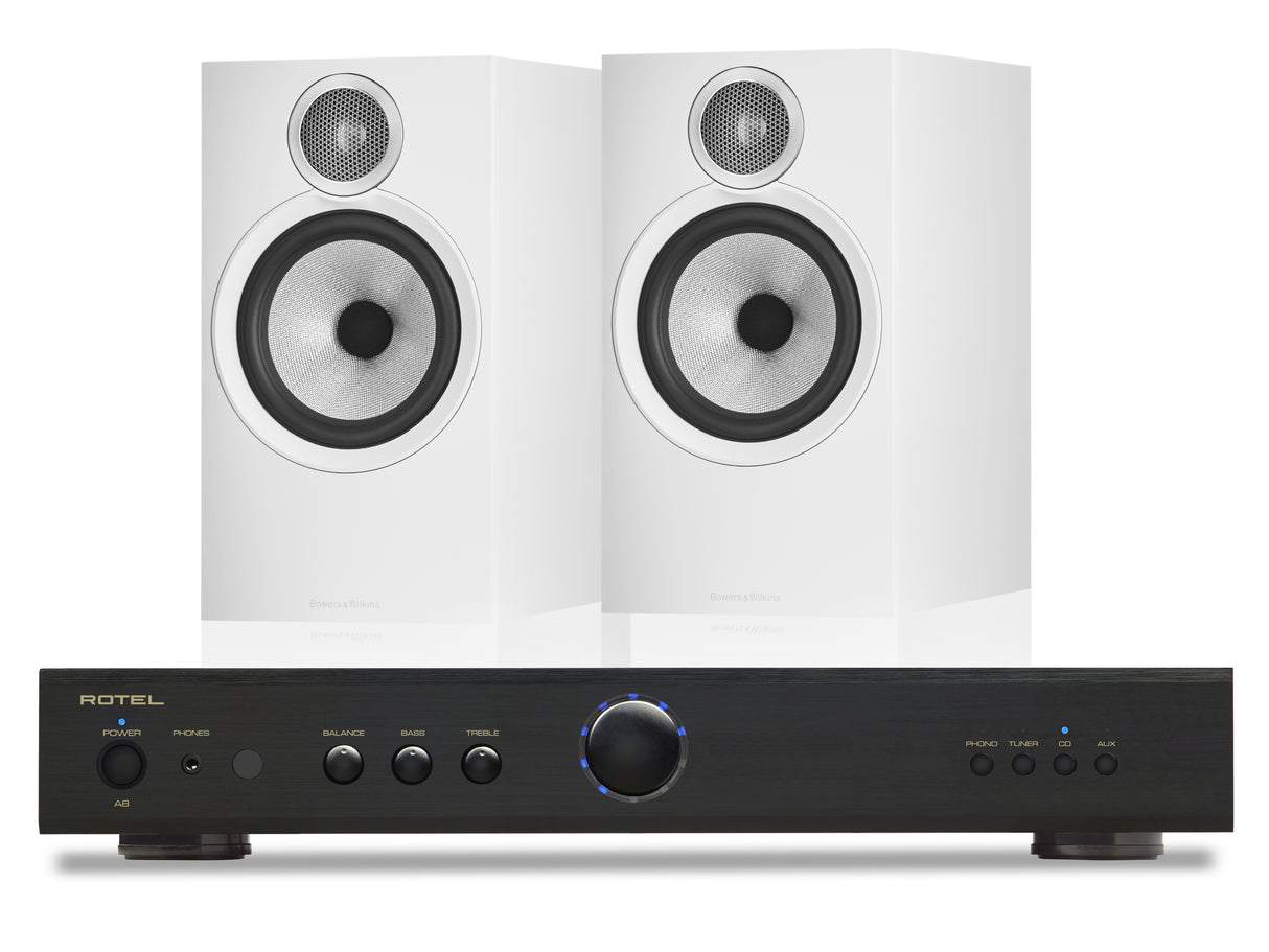 Rotel A8 with Bowers & Wilkins 606 S3 Bookshelf Speakers