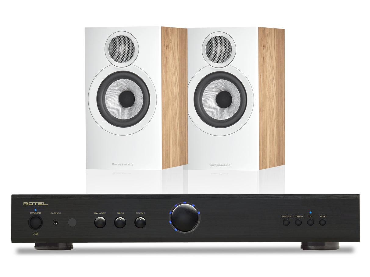 Rotel A8 with Bowers & Wilkins 607 S3 Bookshelf Speakers