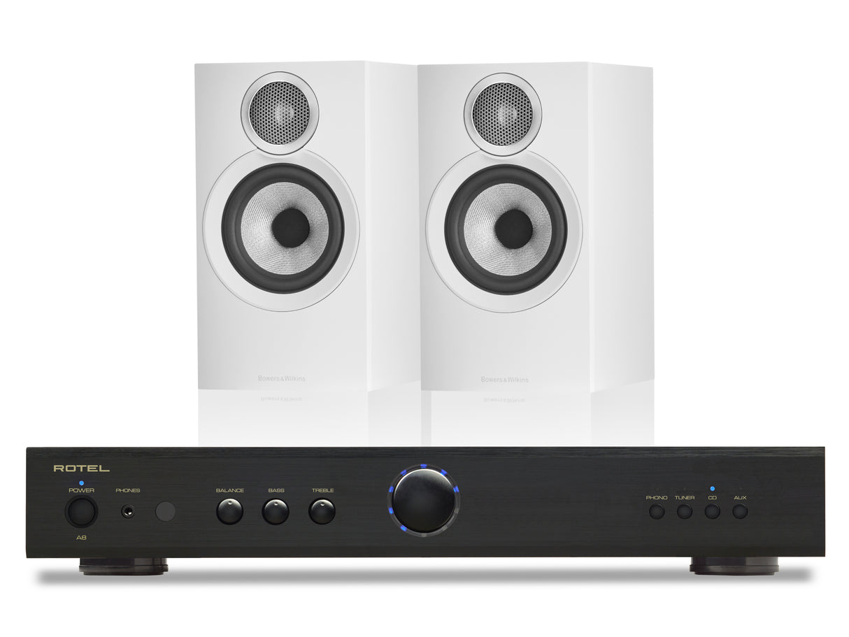 Rotel A8 with Bowers & Wilkins 607 S3 Bookshelf Speakers