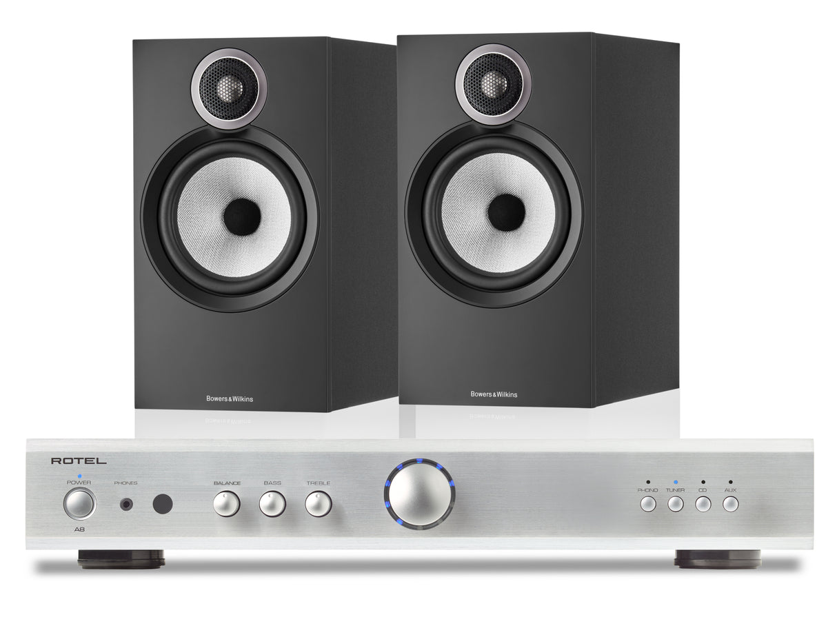 Rotel A8 with Bowers & Wilkins 606 S3 Bookshelf Speakers