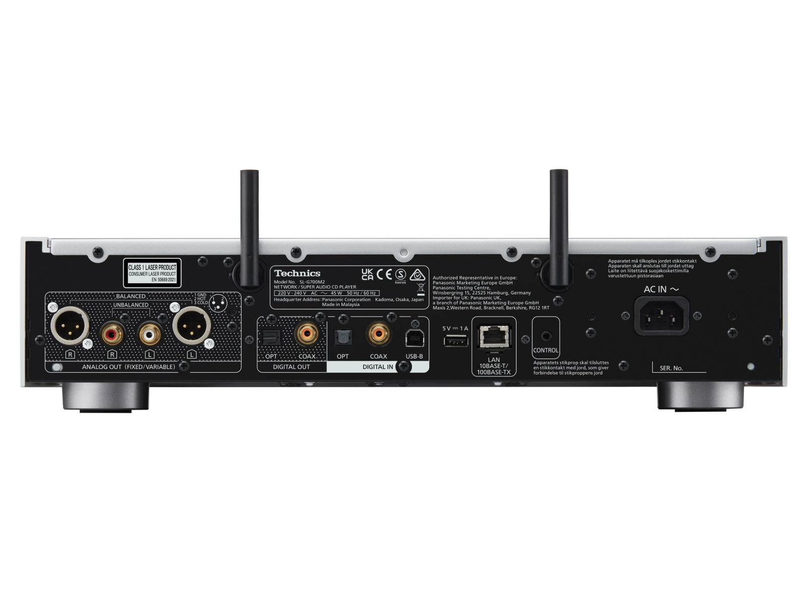 Technics SU-G700M2 & SL-G700M2 Amplifier with Network / SACD Player