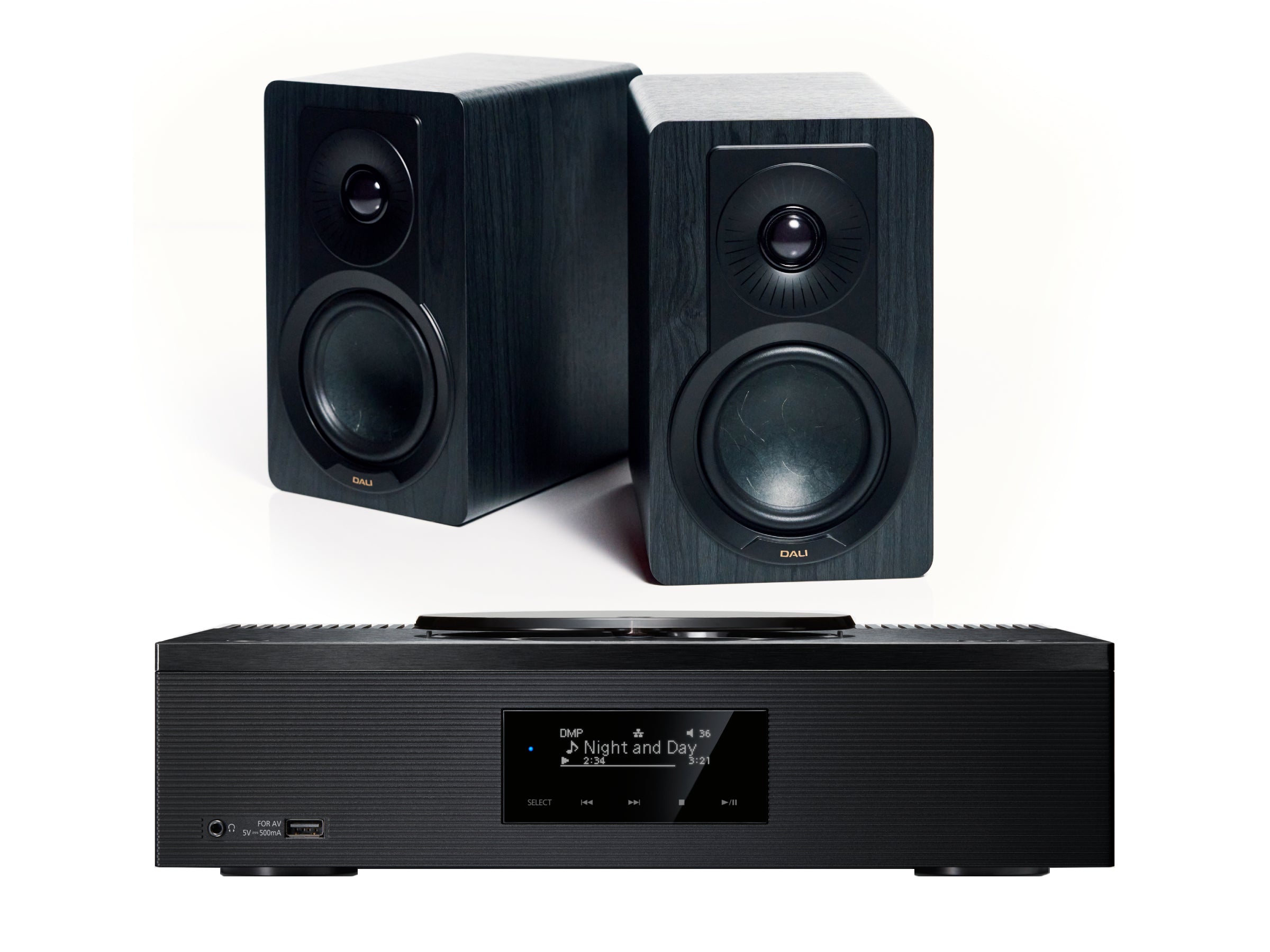 Technics SA-C600 with DALI Kupid Bookshelf Speakers