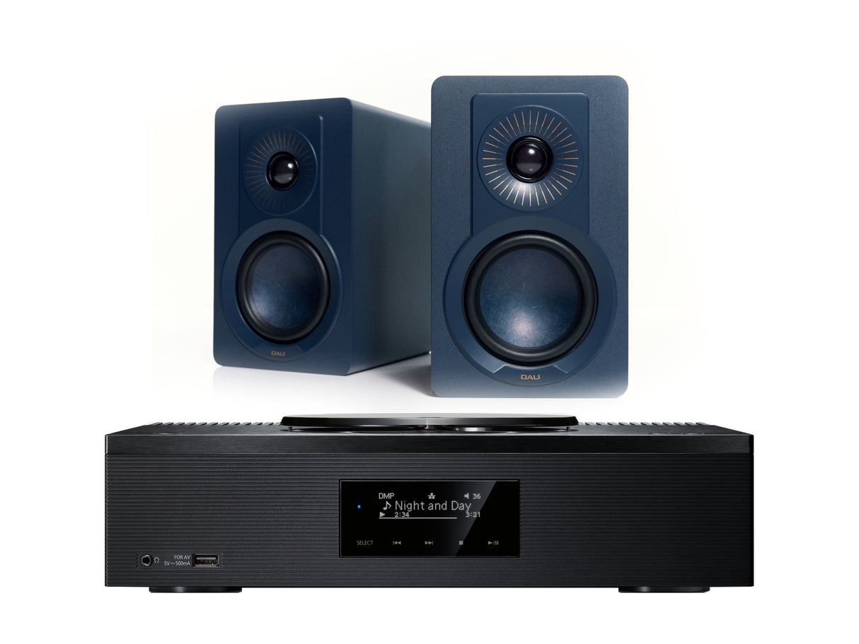 Technics SA-C600 with DALI Kupid Bookshelf Speakers