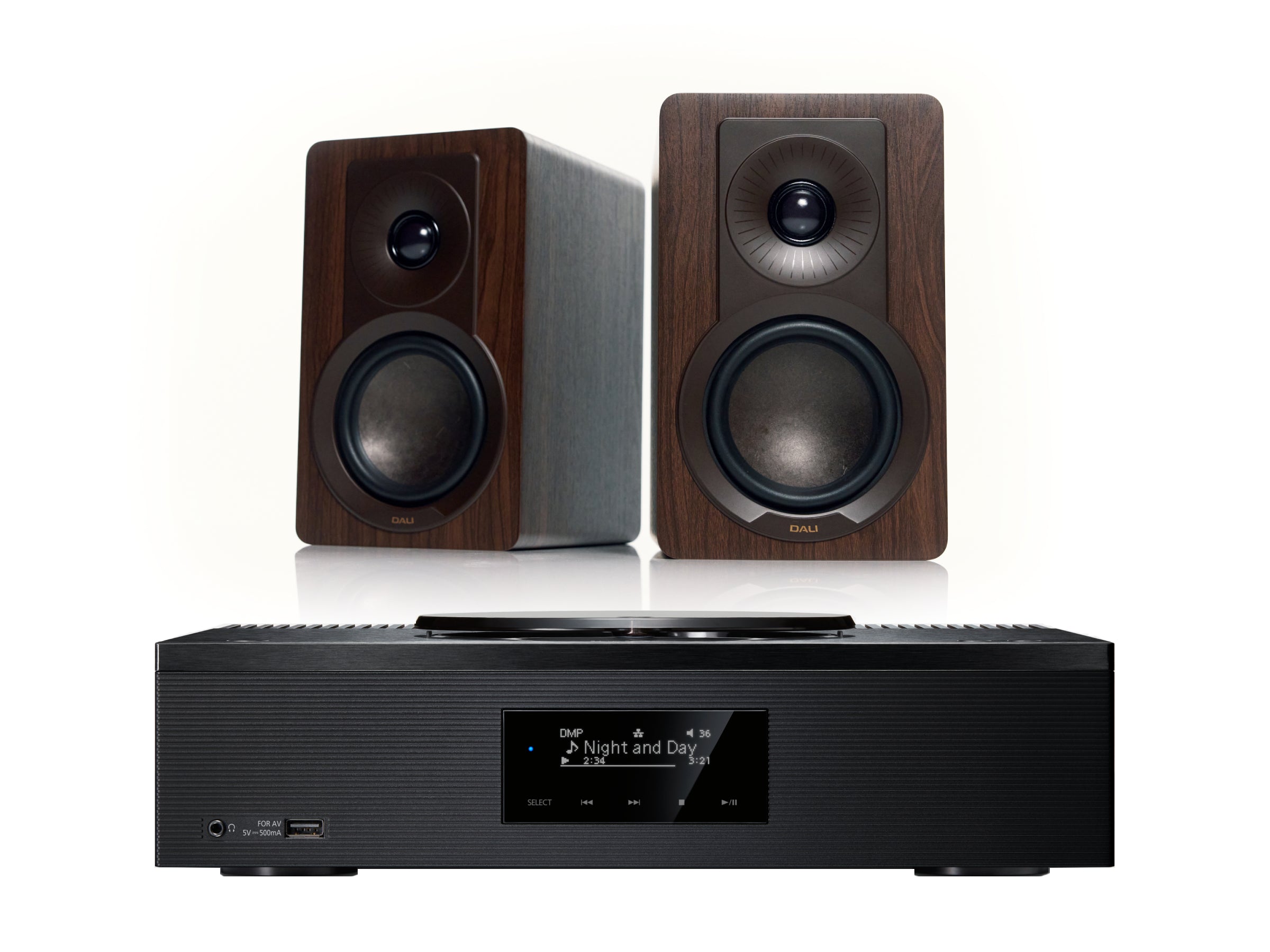 Technics SA-C600 with DALI Kupid Bookshelf Speakers