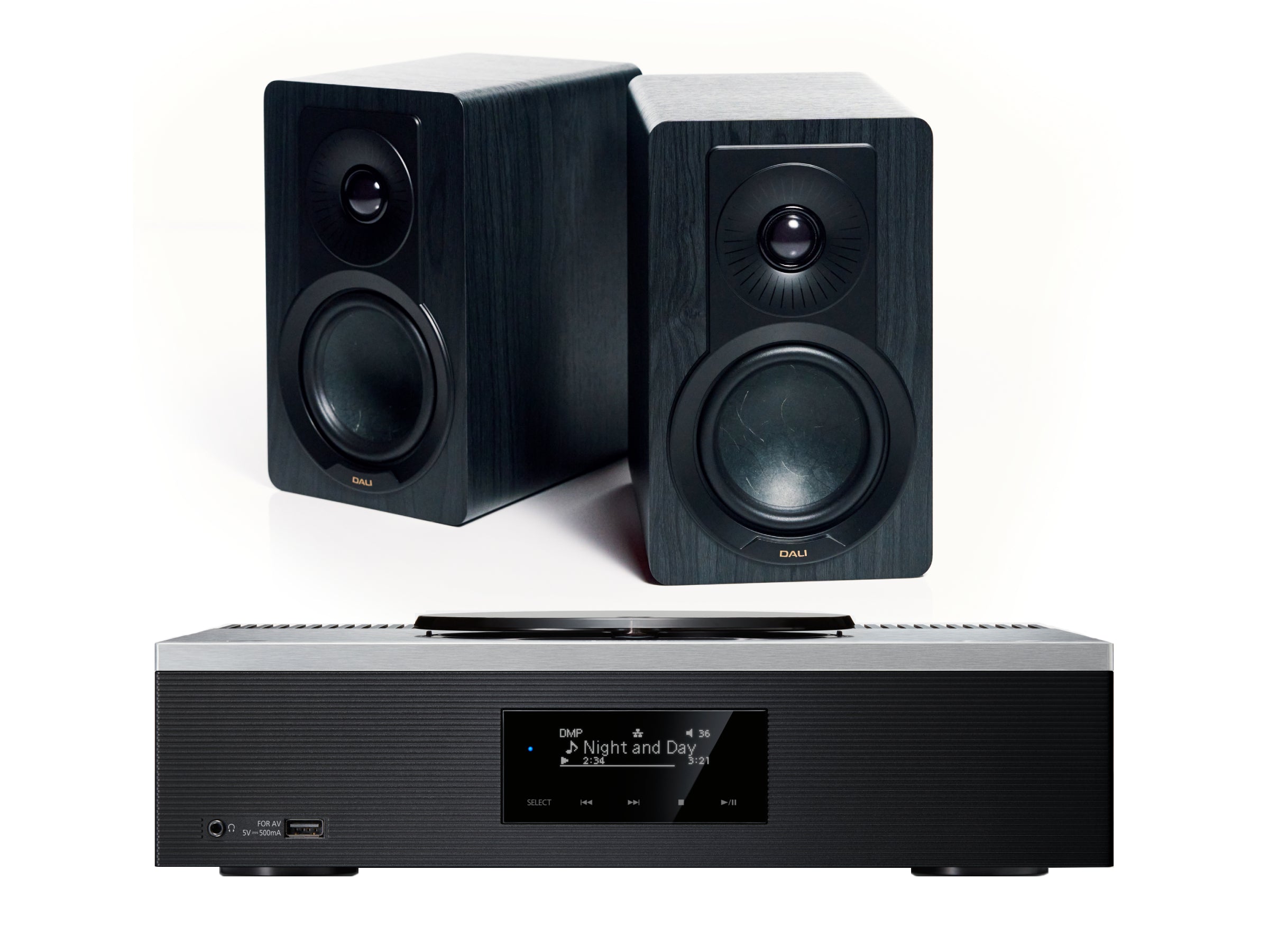 Technics SA-C600 with DALI Kupid Bookshelf Speakers