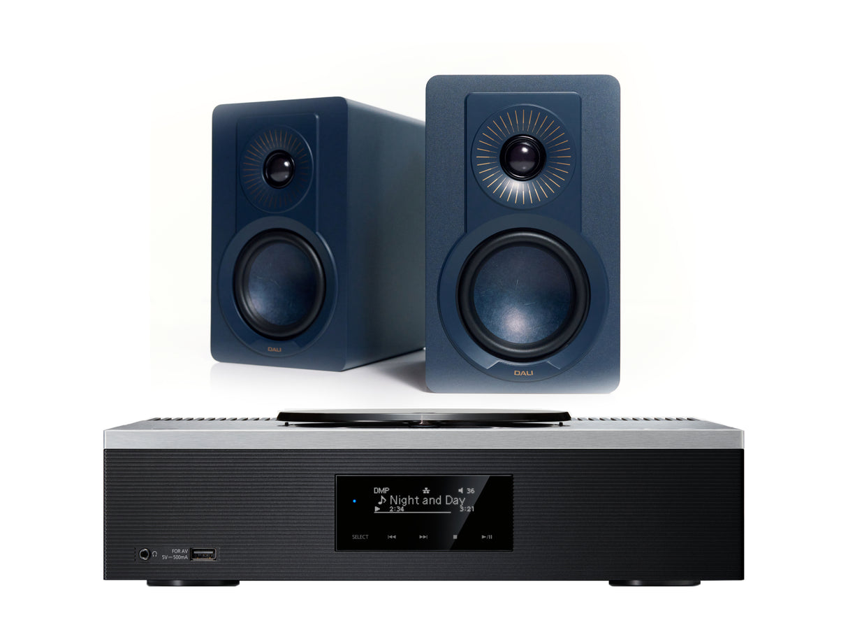 Technics SA-C600 with DALI Kupid Bookshelf Speakers