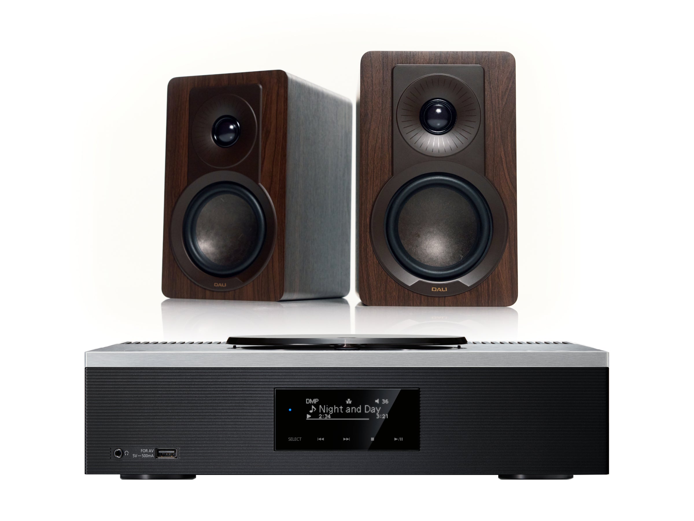 Technics SA-C600 with DALI Kupid Bookshelf Speakers