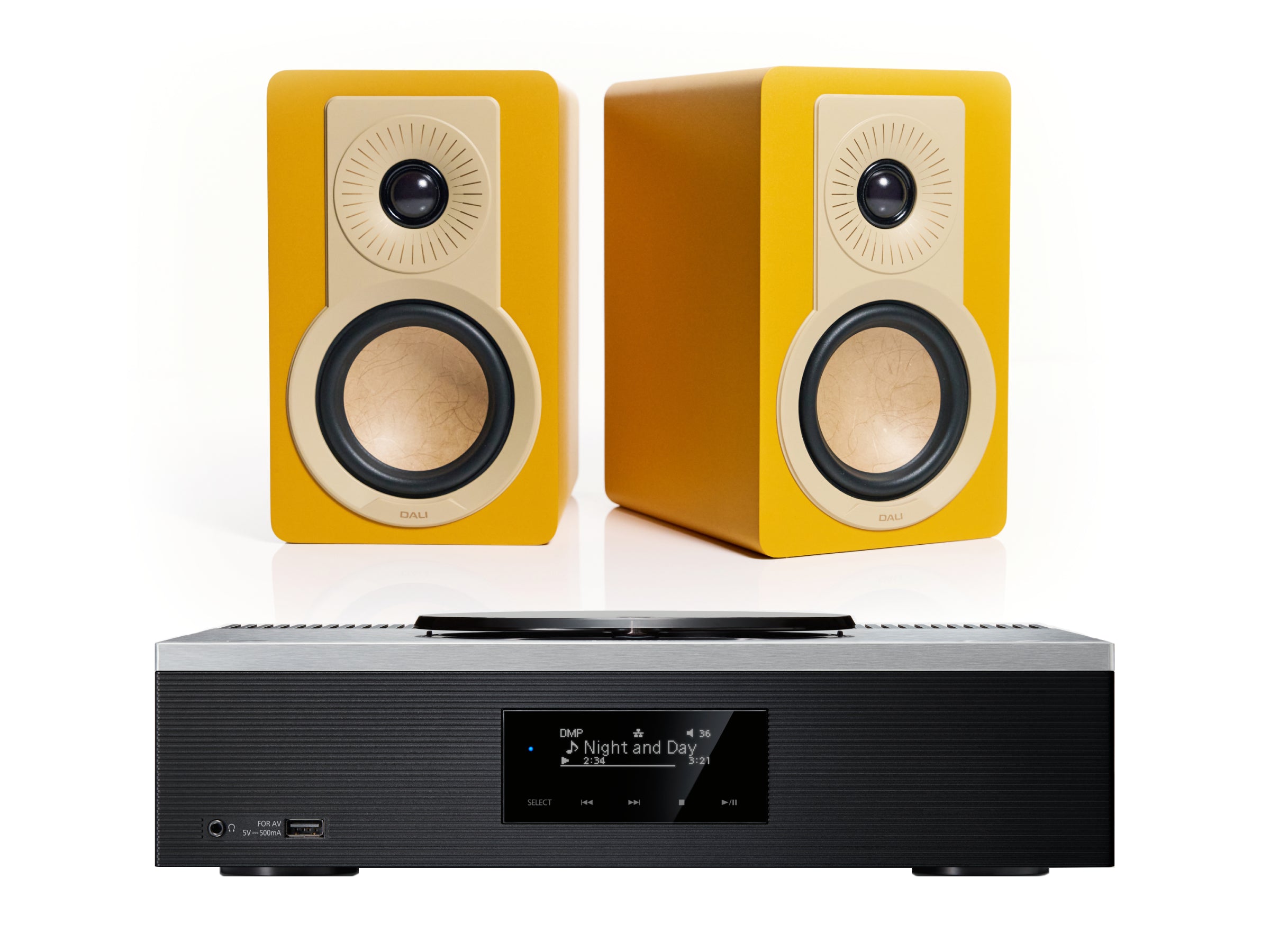 Technics SA-C600 with DALI Kupid Bookshelf Speakers