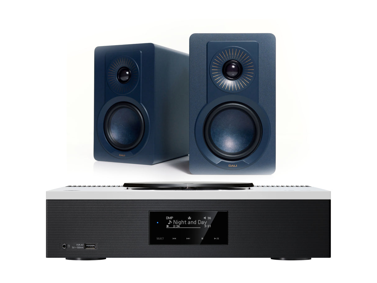 Technics SA-C600 with DALI Kupid Bookshelf Speakers