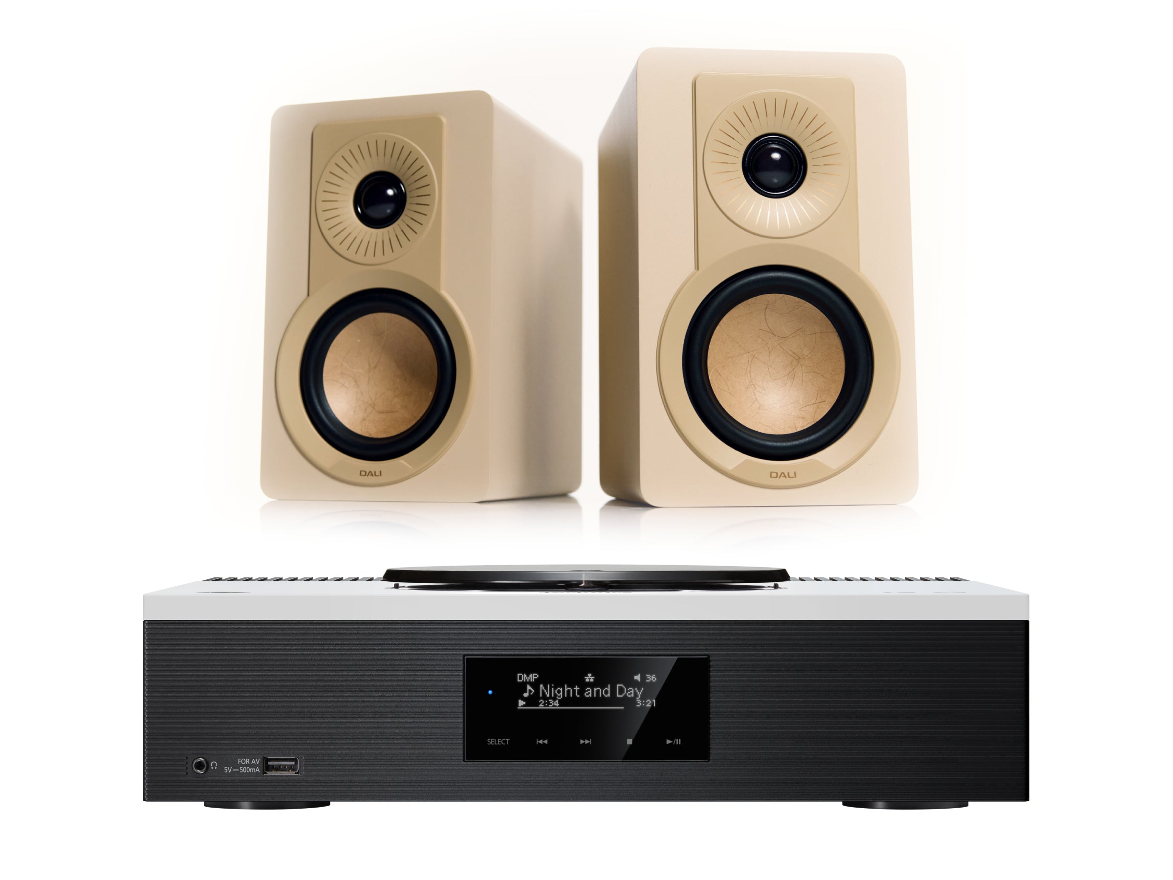 Technics SA-C600 with DALI Kupid Bookshelf Speakers
