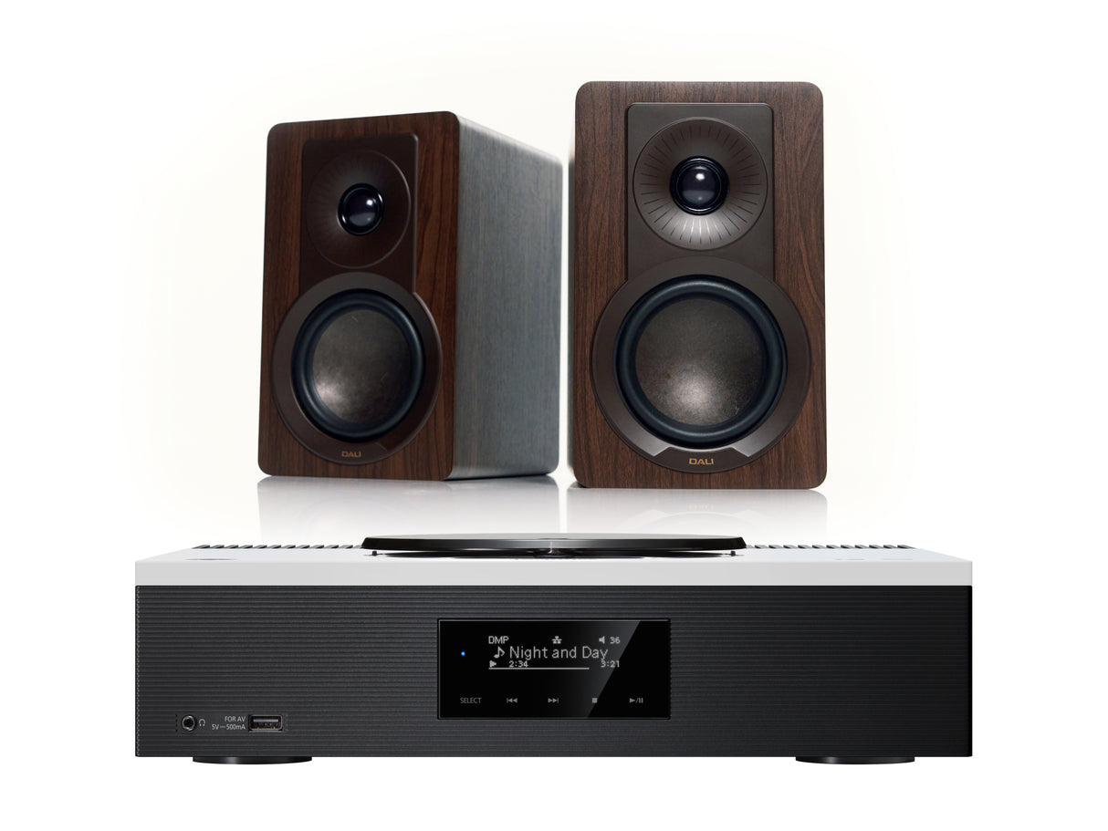 Technics SA-C600 with DALI Kupid Bookshelf Speakers