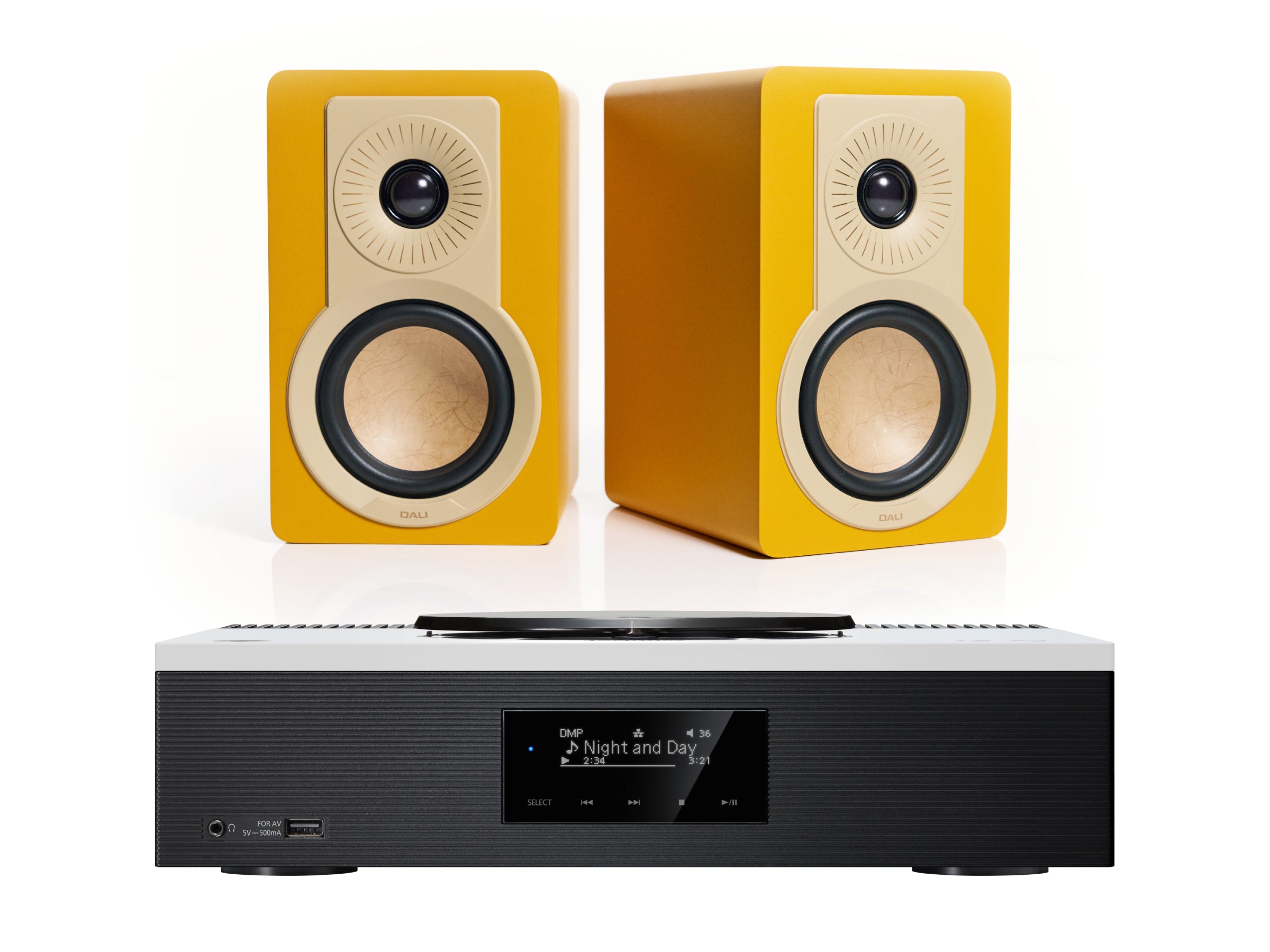 Technics SA-C600 with DALI Kupid Bookshelf Speakers