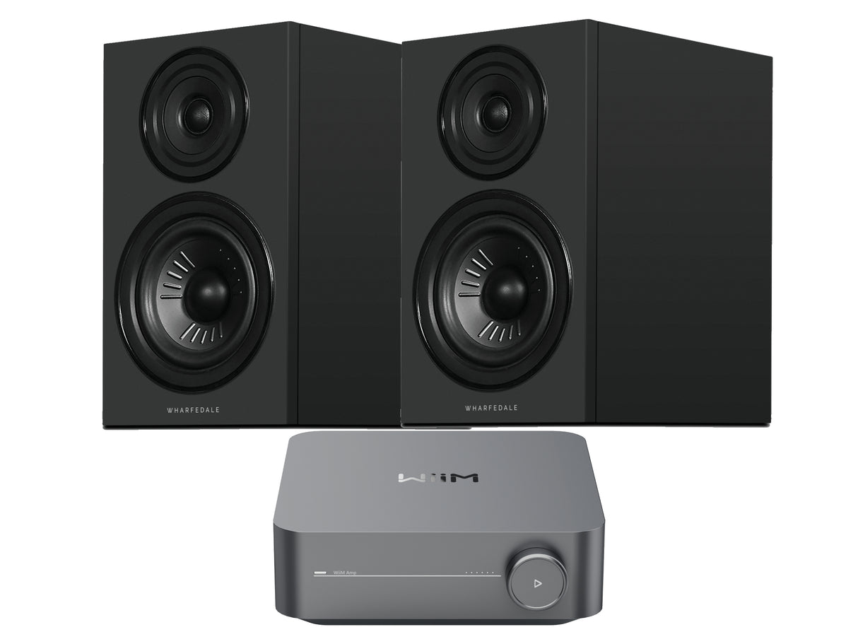 WiiM Amp with Wharfedale 12.2i Bookshelf Speaker