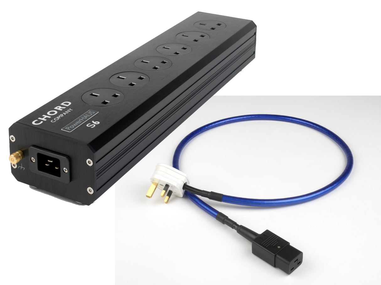 Chord Company PowerHAUS S6 mains distribution block + Clearway Mains Power Cable