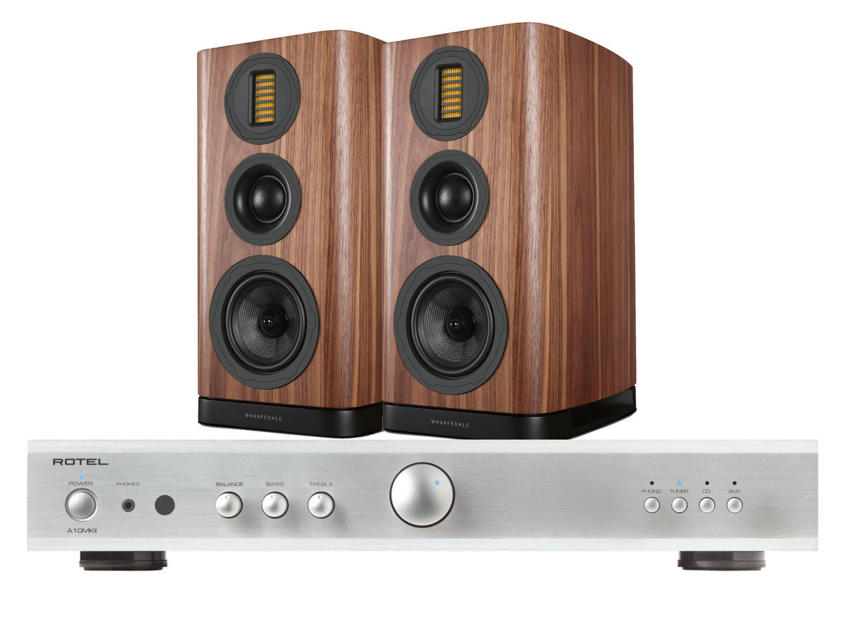 Rotel A10MkII with Wharfedale EVO 5.2 Bookshelf Speakers