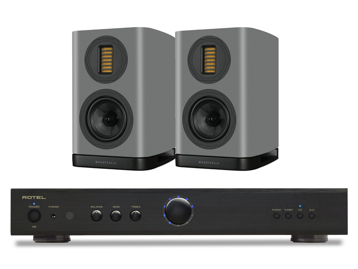 Rotel A8 with Wharfedale EVO 5.1 Bookshelf Speakers