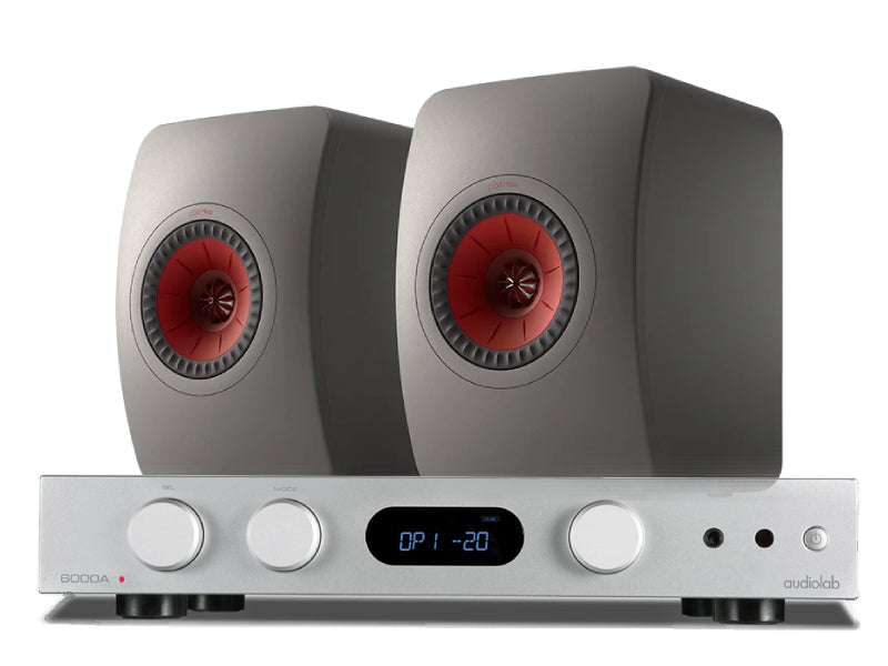 Audiolab 6000A Amplifier with KEF LS50 Meta Standmount Loudspeakers