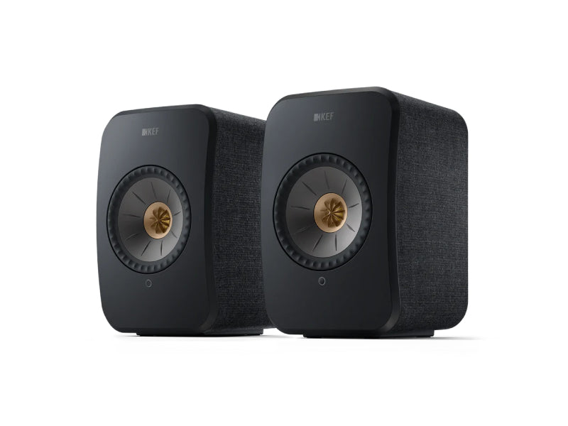 KEF LSX II Wireless Speakers with KEF S1 Floor Stands